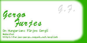 gergo furjes business card