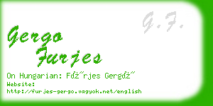 gergo furjes business card